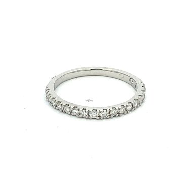 Platinum, 0.01 ct round diamonds, claw set