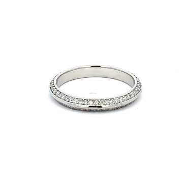 White Gold Bezel Diamond Wedding Band
