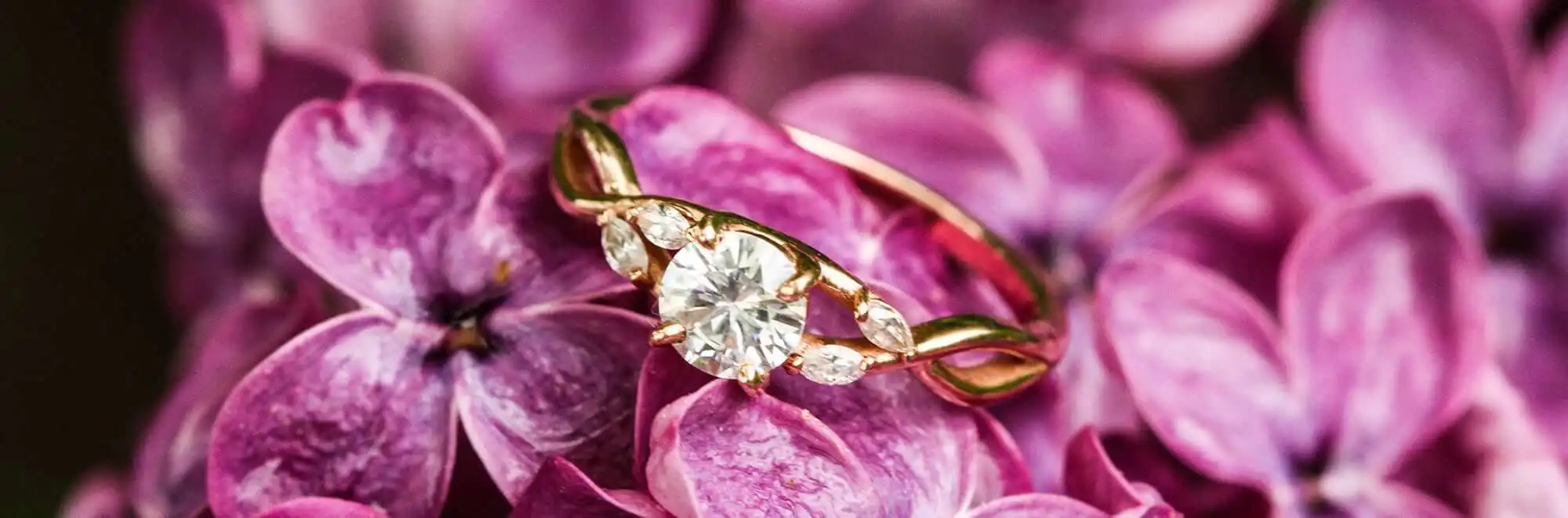 floral engagement rings
